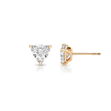 Solitaire Stud in 18K Rose Gold — side view