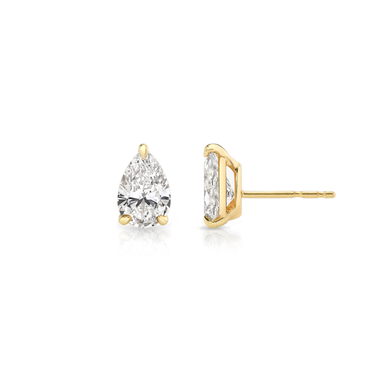 Solitaire Stud in 18K Yellow Gold — side view