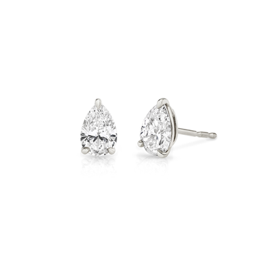 Solitaire Stud in 18K White Gold — three quarter view