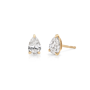 Solitaire Stud in 18K Rose Gold — three quarter view
