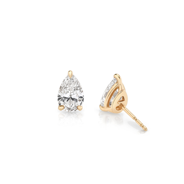 Solitaire Stud in 18K Rose Gold — back view