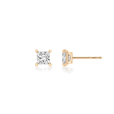 Solitaire Stud in 18K Rose Gold — side view