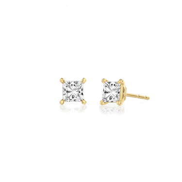 Solitaire Stud in 18K Yellow Gold — three quarter view