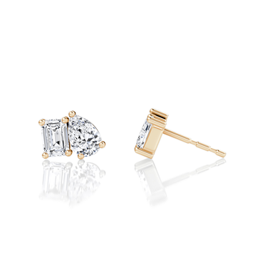 Toi et Moi Stud in 18K Rose Gold — side view