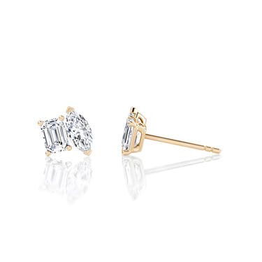 Toi et Moi Stud in 18K Rose Gold — side view