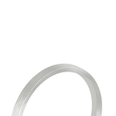 Just Brilliant 2mm Brushed Flat Wedding Band in 18K White Gold, detail view