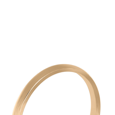 Just Brilliant 2mm Brushed Round Wedding Band in 18K Rose Gold, detail view