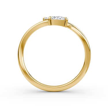 Just Brilliant Bypass Cuff ring in 18K Yellow Gold, side view