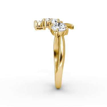 Just Brilliant Cosmos ring, yellow gold color, side view