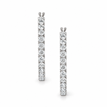 Cercle de Lumière Diamond Hoop Earrings by Just Brilliant — front
