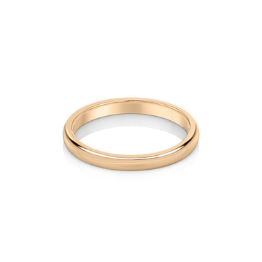 Just Brilliant 1.5mm Classic Round Wedding Band in 18K Rose Gold, front view