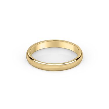 Just Brilliant 3mm Classic Round Wedding Band in 18K Yellow Gold, front view