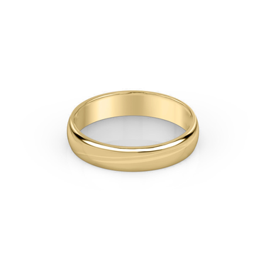 Just Brilliant 4.5mm Classic Round Wedding Band in 18K Yellow Gold, front view