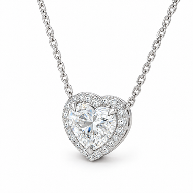 Cœur Éternel Diamond Pendant by Just Brilliant — setting profile