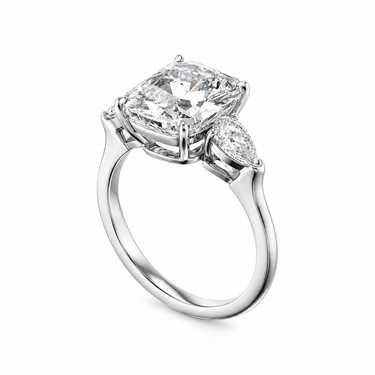 Coussin Éternel Diamond Ring by Just Brilliant — three-quarter view