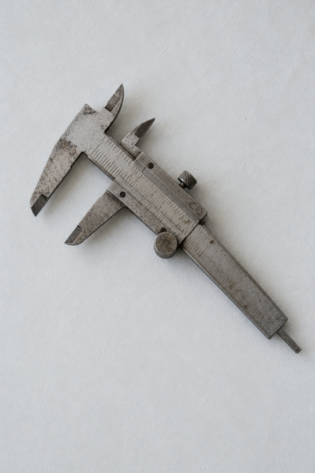 Original Just Brilliant craft study: a used steel vernier caliper.