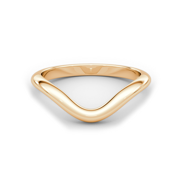Just Brilliant Curve Band, 18K Rose Gold, front view