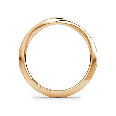 Just Brilliant Curve Band, 18K Rose Gold, profile view