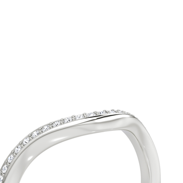 Just Brilliant Curve Band, 18K White Gold, detail view