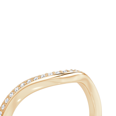 Just Brilliant Curve Band, 18K Rose Gold, detail view