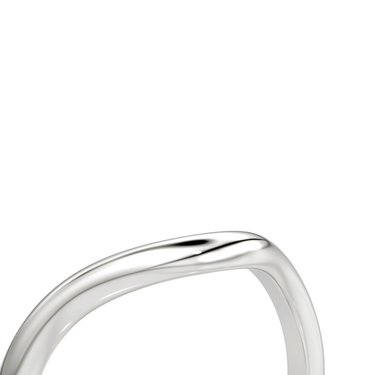 Just Brilliant Curve Band, 18K White Gold, detail view