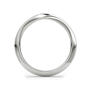 Just Brilliant Curve Band, 18K White Gold, profile view