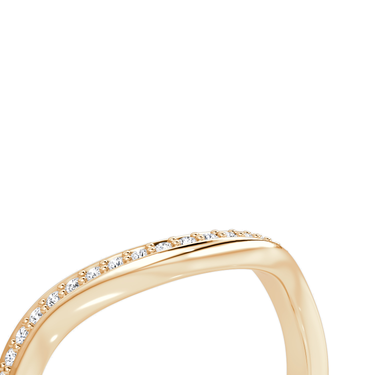 Just Brilliant Curve Band, 18K Rose Gold, detail view