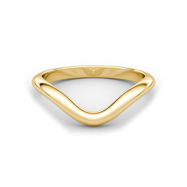 Just Brilliant Curve Band, 18K Yellow Gold, front view