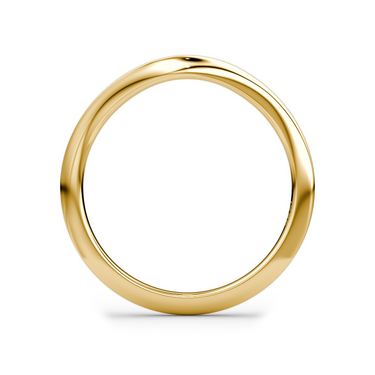 Just Brilliant Curve Band, 18K Yellow Gold, profile view