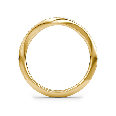 Just Brilliant Curve Band, 18K Yellow Gold, profile view