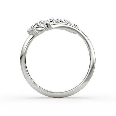 Just Brilliant Cosmos ring, white gold color, profile view