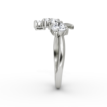 Just Brilliant Cosmos ring, white gold color, side view