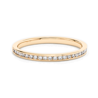 Just Brilliant Devotion band in 18K Rose Gold, front view.