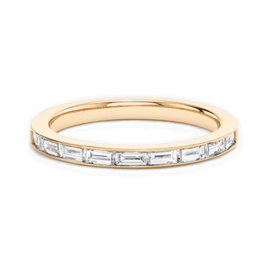 Just Brilliant Devotion band in 18K Rose Gold, front view.