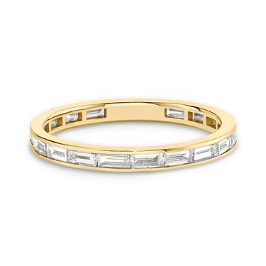 Just Brilliant Devotion band in 18K Yellow Gold, front view.