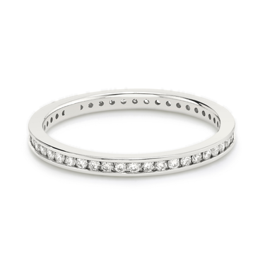 Just Brilliant Devotion band in 18K White Gold, front view.