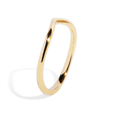 Just Brilliant Dip Band, Yellow Gold, upright view