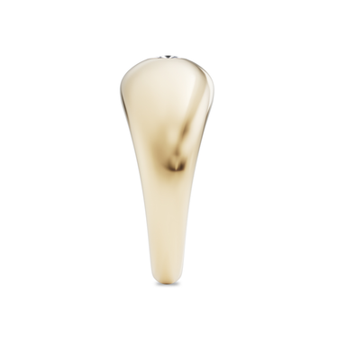 Just Brilliant Dome Band, oval, 18K Yellow Gold, side