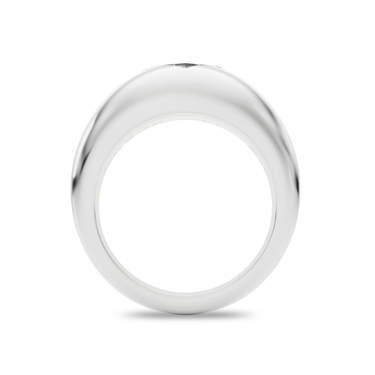 Just Brilliant Dome Band, lozenge, 18K White Gold, profile