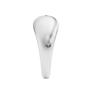 Just Brilliant Dome Band, oval, 18K White Gold, side