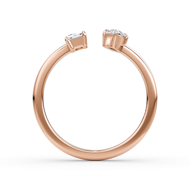 Just Brilliant Duo Cuff — 18K Rose Gold, profile