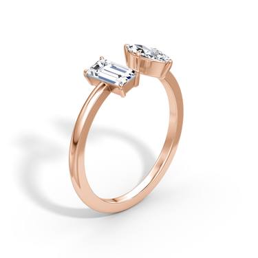 Just Brilliant Duo Cuff — 18K Rose Gold, upright
