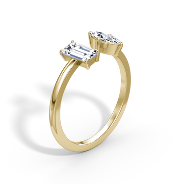 Just Brilliant Duo Cuff — 18K Yellow Gold, upright