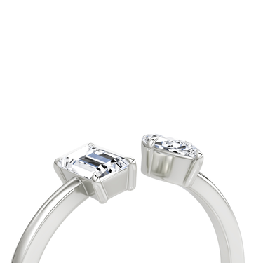 Just Brilliant Duo Cuff — 18K White Gold, detail