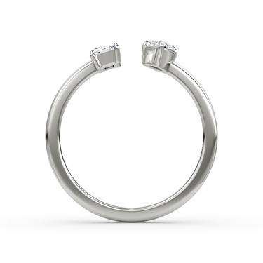 Just Brilliant Duo Cuff — 18K White Gold, profile