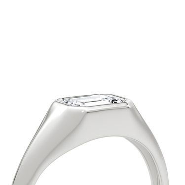 Just Brilliant East West Signet ring in white gold — detail
