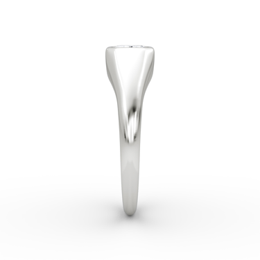 Just Brilliant East West Signet ring in white gold — side