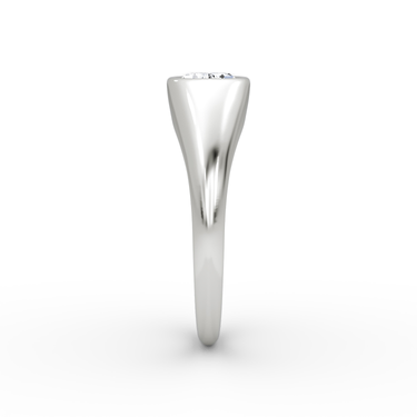 Just Brilliant East West Signet ring in white gold — side