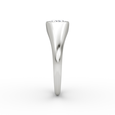 Just Brilliant East West Signet ring in white gold — side