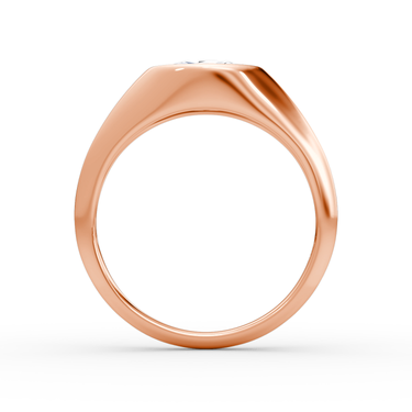 Just Brilliant East West Signet ring in rose gold — profile